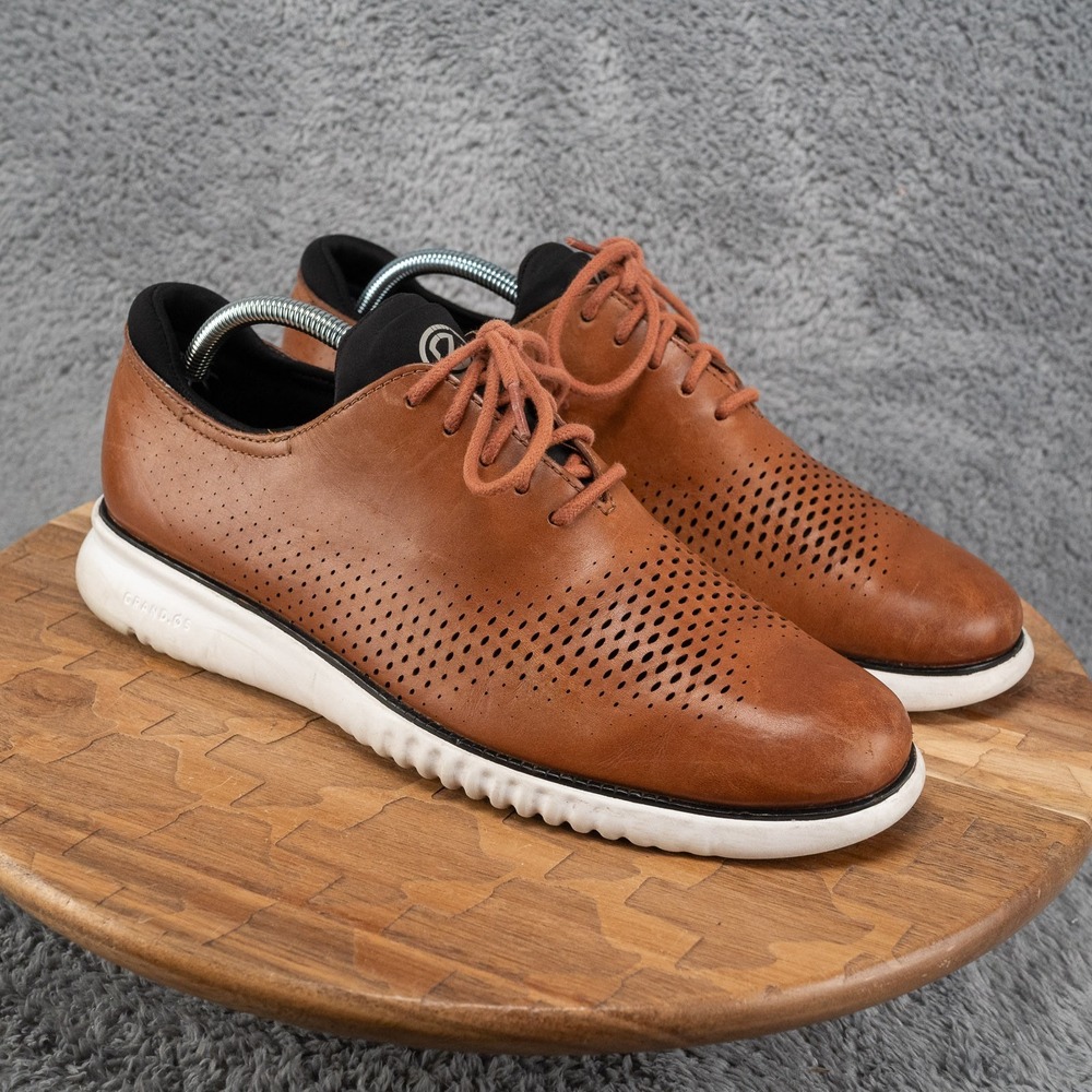 Cole Haan 2.Zerogrand Laser Wing Shoes Brown Leather C27879 Mens Size 9.5 M